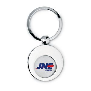 EURING Round Metal Key Ring with Trolley Token