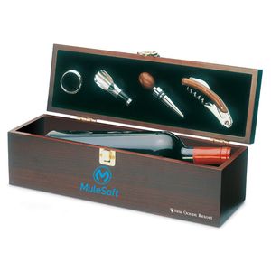 COSTIERES Elegantes Weinset im Holzgeschenkbox