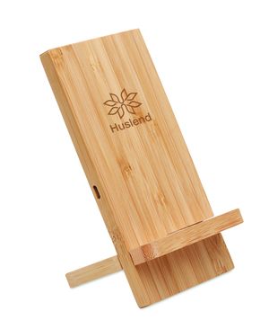 WHIPPY PLUS Eco-Friendly Bamboo Dual Coil Wireless Charger Stand
