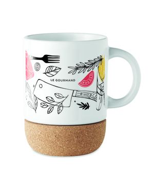 SUBCORK Minimalistische Keramiktasse mit Korkbasis
