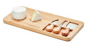 GLENAVY Set de tábua de queijo de bambu