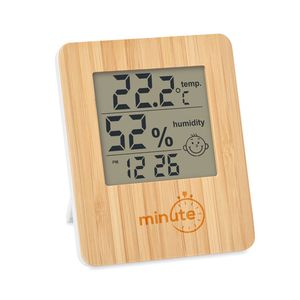 SUNCITY Eco-Friendly Bamboo Weather Station Clock