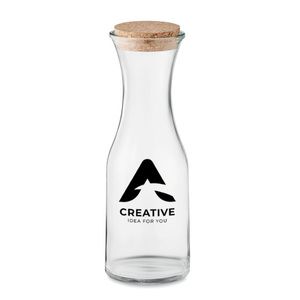PICCA Eco-Friendly Recycled Glass Carafe with Cork Lid