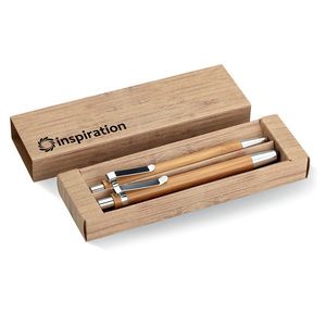 BAMBOOSET Eco-Friendly Bamboo Pen and Pencil Gift Set