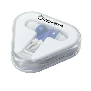 MUSIPLUG Dreieckige PS-Case Ohrhörer mit 120cm Kabel - GiftRetail MO8149