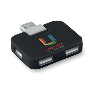 SQUARE 4 Port USB Hub - GiftRetail MO8930