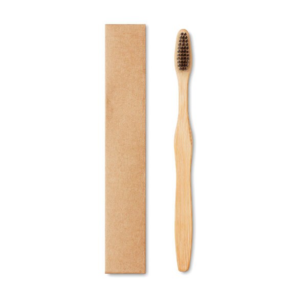 DENTOBRUSH Eco-Friendly Bamboo Toothbrush in Kraft Box - GiftRetail MO9877