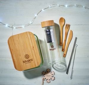 TUNDRA LUNCHBOX Eco-Friendly Glass Lunchbox with Bamboo Lid
