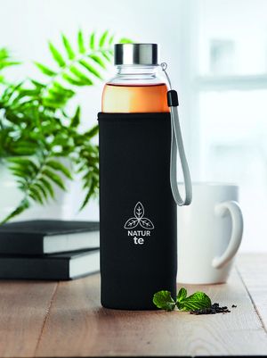 UTAH TEA High Borosilicate Glass Tea Bottle with Infuser