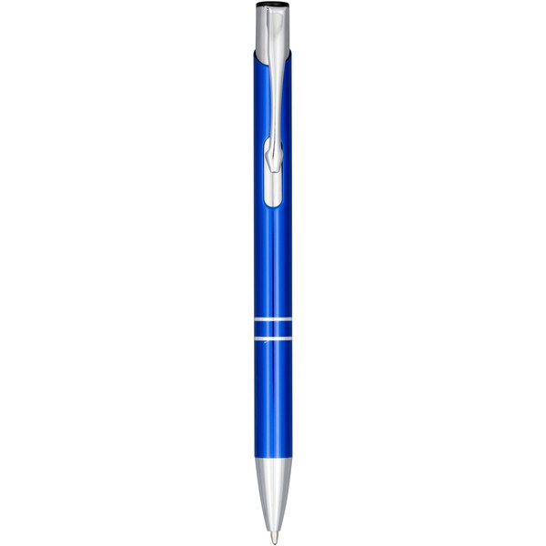 Moneta anodized aluminium click ballpoint pen (blue ink) - EgotierPro 107163