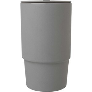 Carter 450 ml ceramic mug with plastic lid - EgotierPro 100896