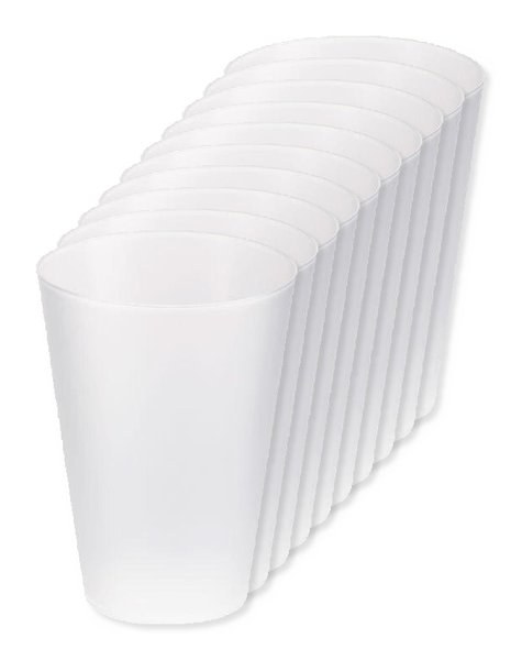 Pack mit 10 GiftRetail MO6375 - FESTA LARGE Wiederverwendbarer Becher 300ml