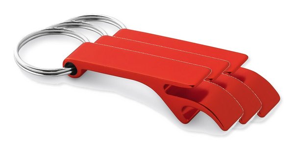 Pack mit 3 Egotier 93151 - Schlüsselanhänger aus Aluminium mit Flaschenöffner