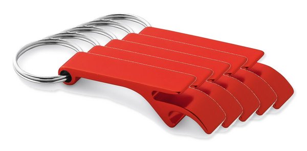 Pack mit 5 Egotier 93151 - Schlüsselanhänger aus Aluminium mit Flaschenöffner