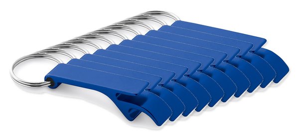 Pack mit 10 Egotier 93151 - Schlüsselanhänger aus Aluminium mit Flaschenöffner