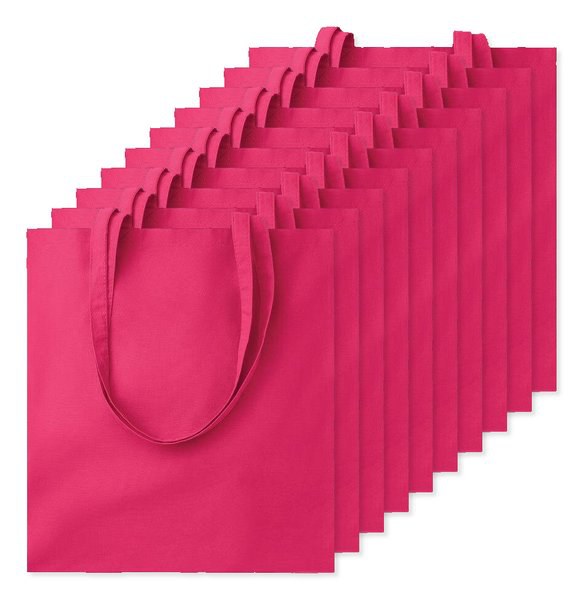 Pack mit 100 GiftRetail MO9268 - COTTONEL COLOUR + Shopping Bag Cotton 140g/m²