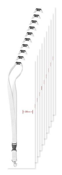 Pack mit 10 GiftRetail MO8595 - LANY Lanyard mit Karabiner 20mm