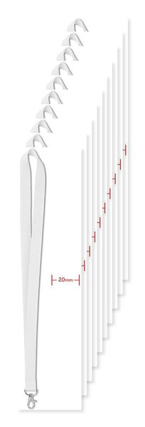 Pack mit 100 GiftRetail MO9058 - SIMPLE LANY Lanyard 20mm