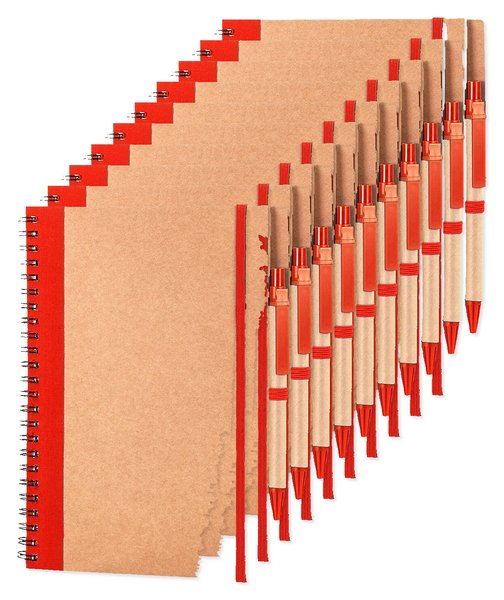 Pack of 10 Goya 30108 - A5 Cardboard Notebook with Pen & Elastic RECIKLA