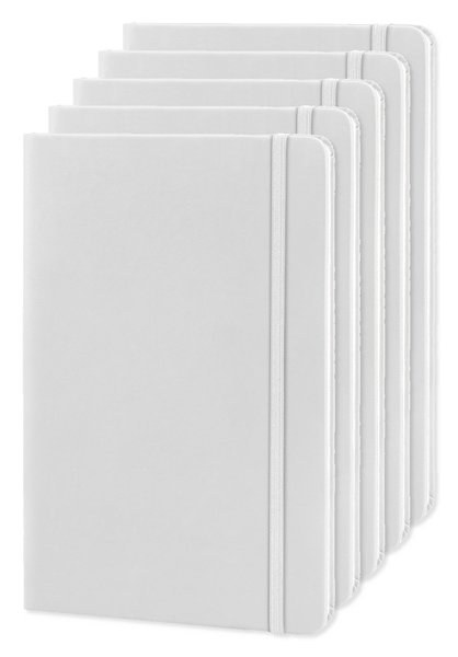 Pack of 5 Goya 30083 - A5 PU Cover Notebook with Elastic Band LUXE