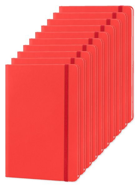 Pack of 10 Goya 30083 - A5 PU Cover Notebook with Elastic Band LUXE