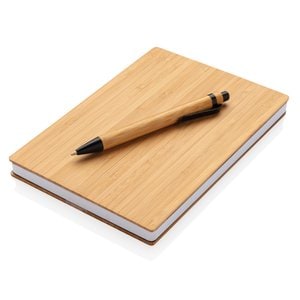 XD Collection P772.15 - A5 Bambus-Notizbuch & Stift-Set