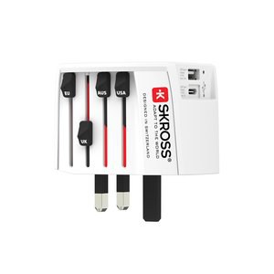 Skross RB1.30296 - SKROSS World Travel Adapter MUV 2-pole with USB A and C