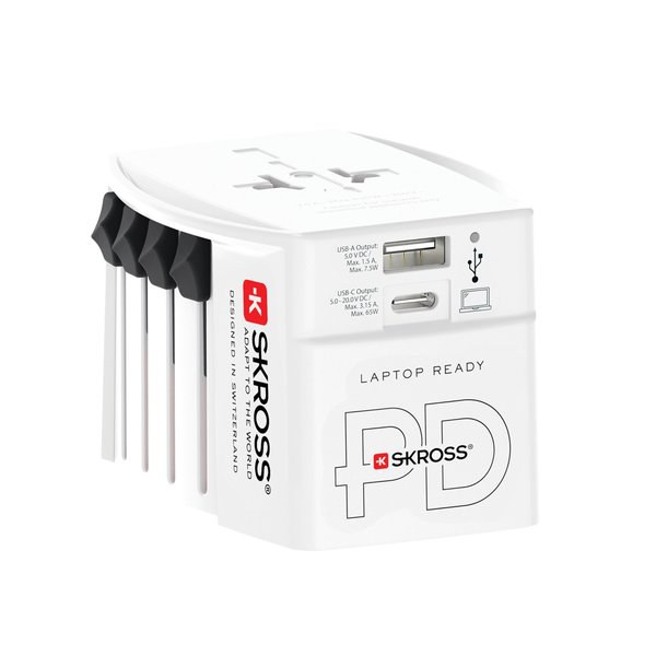 Skross RB1.30297 - SKROSS World Travel Adapter MUV 65W PD with USB C Cable