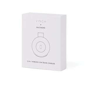 Vinga V30801 - VINGA Baltimore RCS 2-in-1 Kabelloses 15W Reise-Ladegerät