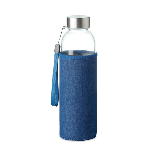 UTAH DENIM Trinkflasche Glas 500ml - GiftRetail MO6192