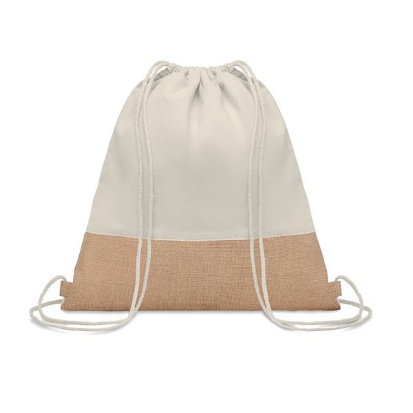 INDIA Beutel mit Kordelzug Jute - GiftRetail MO9516