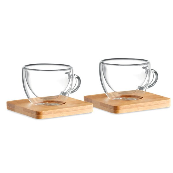 BELIZE 2 doppelwandige Espresso-Gläser - GiftRetail MO9709