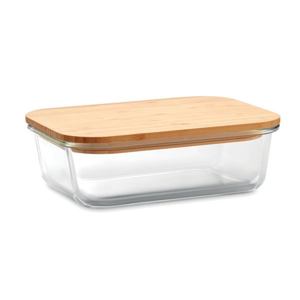TUNDRA LUNCHBOX Lunchbox Glas mit Bambus - GiftRetail MO9962