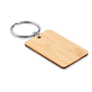 ANGLEBOO Schlüsselring Bambus, eckig - GiftRetail MO6978