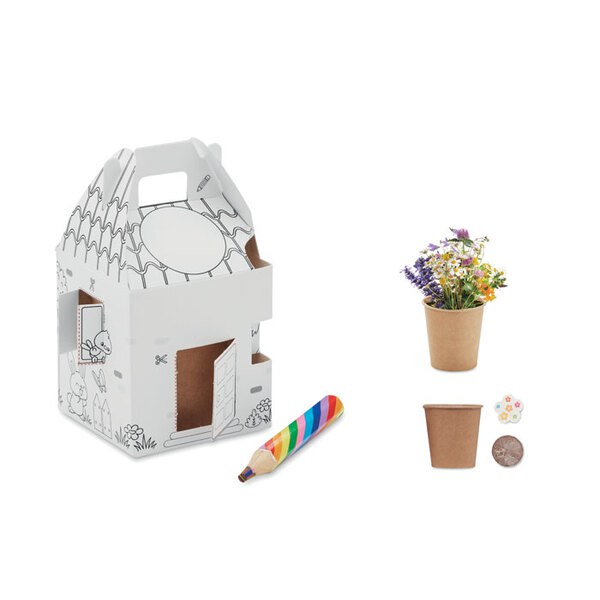 FULLHOUSE Kids' House Shaped Grow Kit with Seeds and Pencil