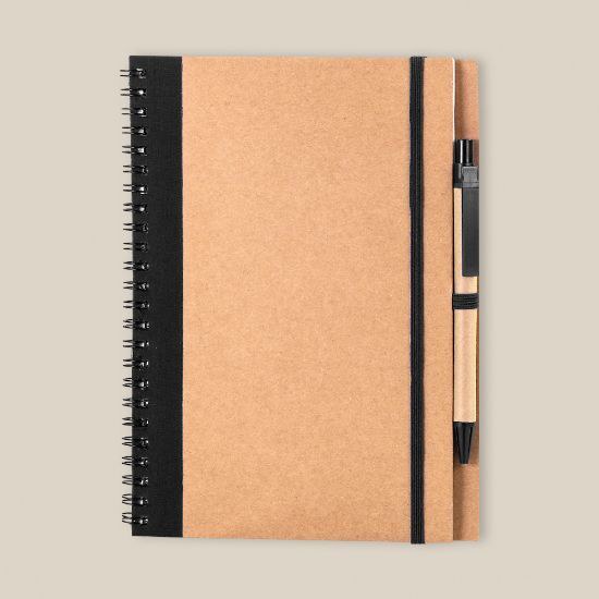 Goya 30108 - A5 Karton Ringbuch mit Stift und Gummiband RECIKLA