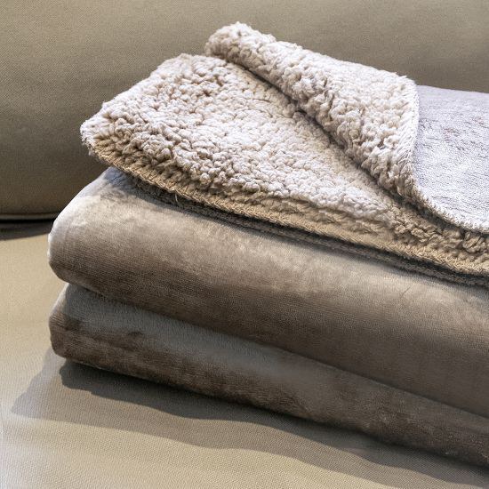 Goya 36510 - 2-seitige Decke, samtig & Sherpa-Finish TEMPEST