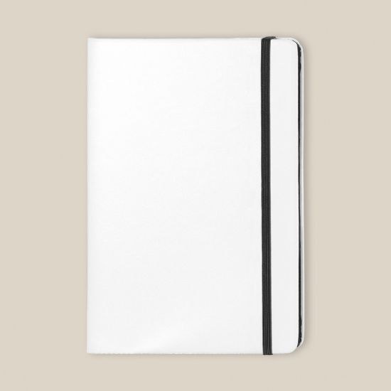 Goya 37088 - Notizbuch mit weißem PU-Cover und Farbgummiband COLORE