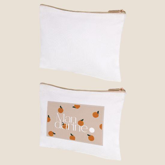 Goya 50063 - Polyester Kulturtasche im Baumwoll-Look, Sublimation POLY