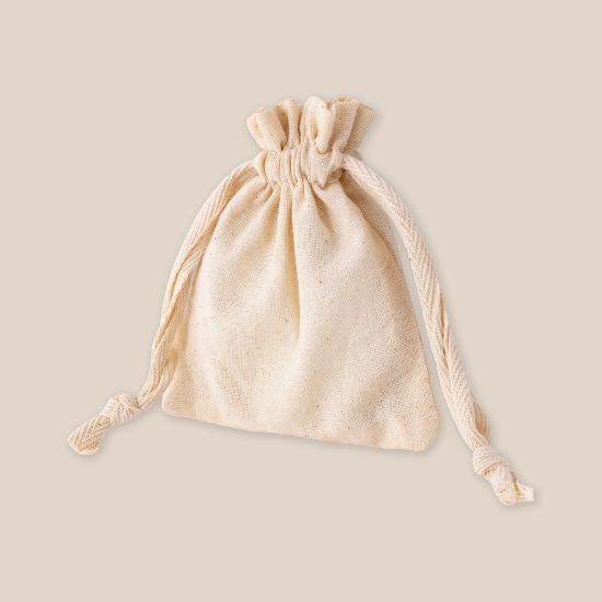 Goya 50630 - Geschenkbeutel 9x10,5 cm, Baumwolle 140 gr/m2, mit Schnurverschluss PULL