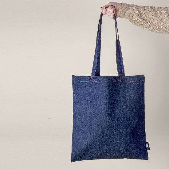 Goya 53006 - Baumwolltasche mit langen Henkeln aus recyceltem Denim 240 gr/m² NASHVILLE