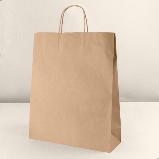 Kraftpapiertüte 120 gr/m² mit Drehgriff, FSC AYSEN