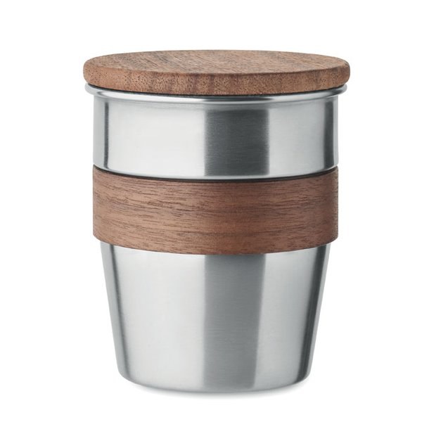 WALNUT Single wall tumbler 350 ml - GiftRetail MO2322
