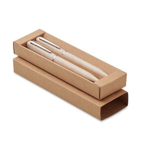 PEAT Schreibgeräte-Set Stroh/ABS - GiftRetail MO2448