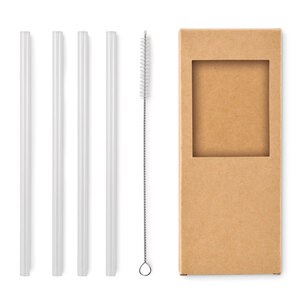 GLAW Glas Trinkhalme-Set - GiftRetail MO2452
