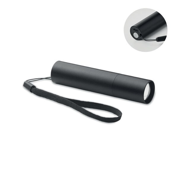 ALUMINATE Wiederaufladbare Taschenlampe - GiftRetail MO2461