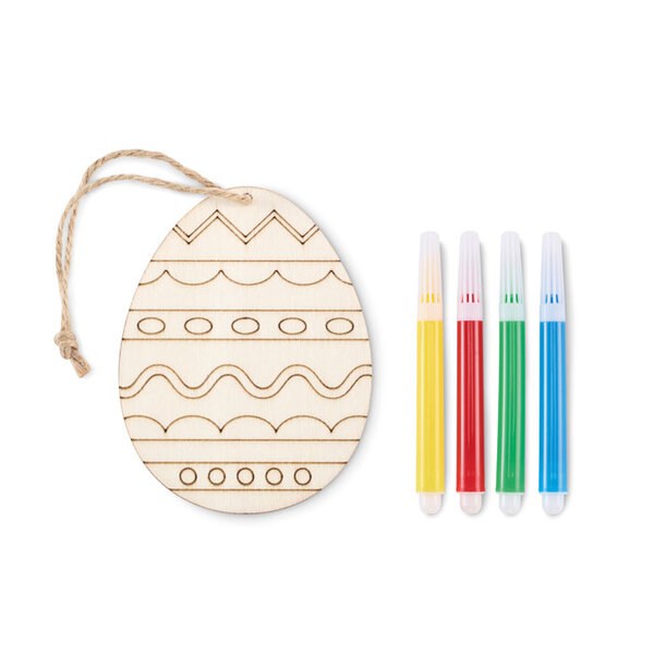 DREGG Wooden egg painting set - GiftRetail MO2501