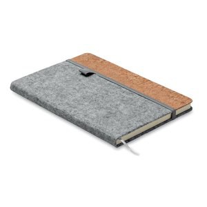 CORKBOOK DIN A5 Notizbuch RPET-Filz - GiftRetail MO2553