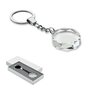ROUNDWARD Schlüsselanhänger Glas rund - GiftRetail MO2657