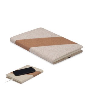 CORTONA A5-Notizbuch mit 15W-Ladegerät - GiftRetail MO2734
